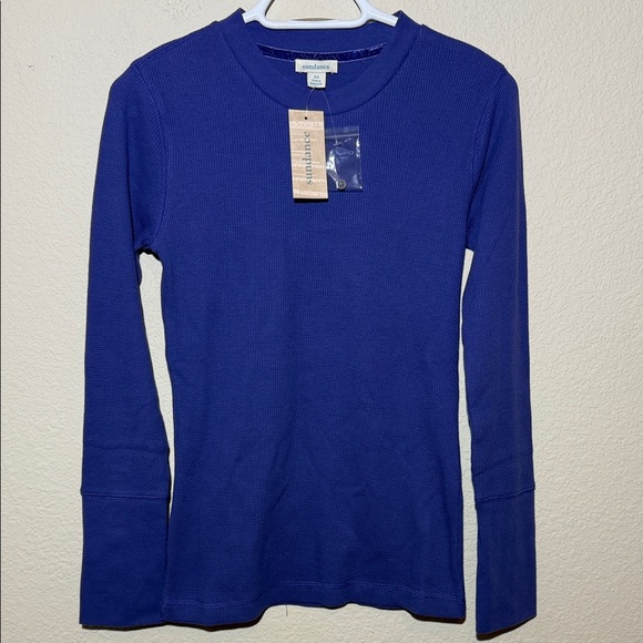 Sundance Crewneck Top Thermal Waffle Velvet Cuff - Picture 2 of 9